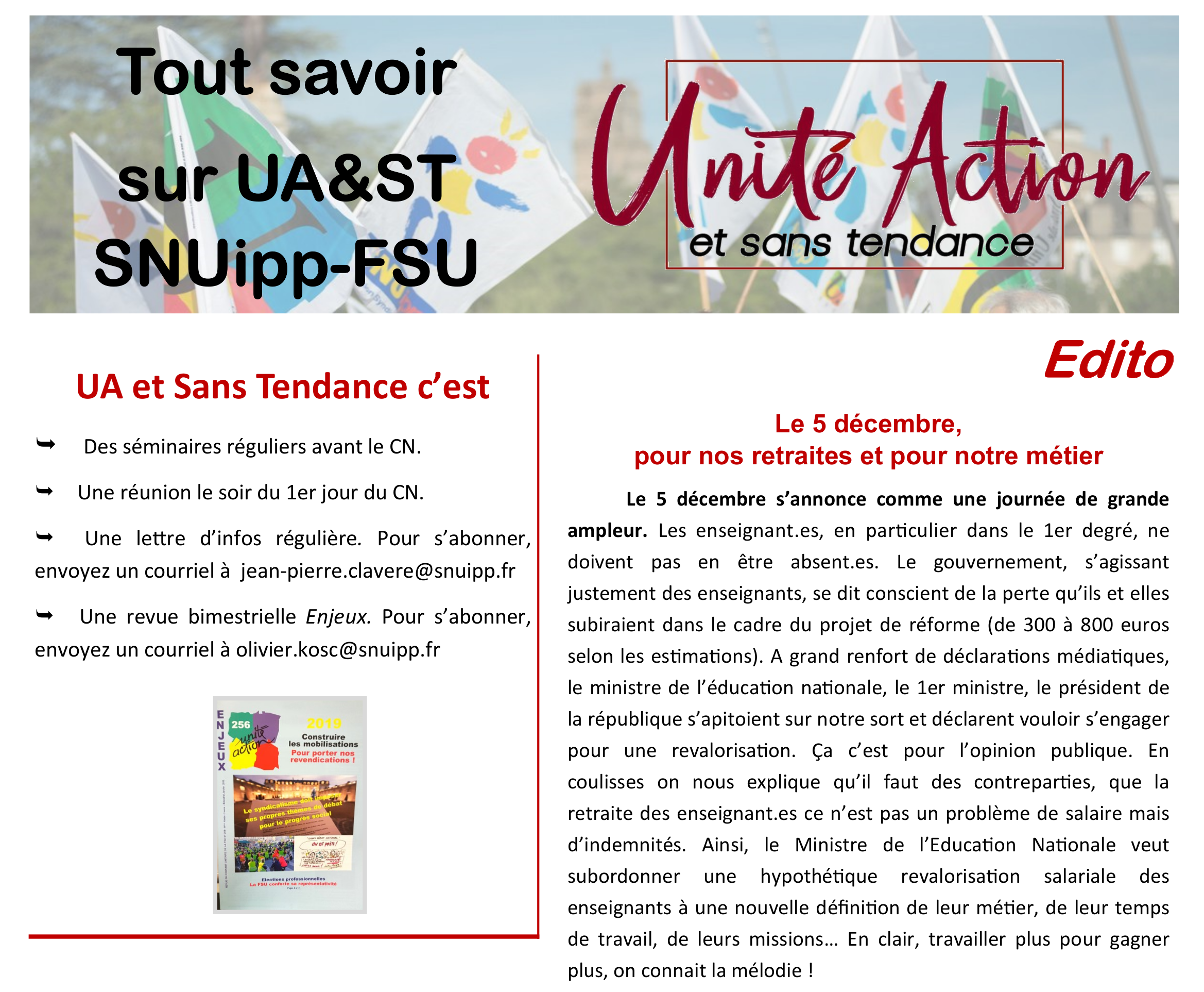 4 pages UA&ST : novembre 2019