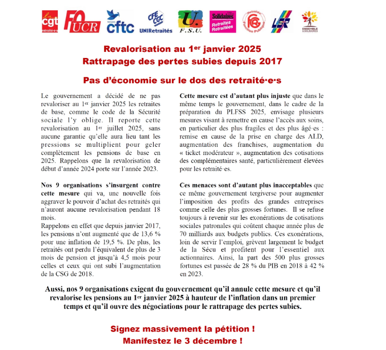 Pensions, salaires : même combat