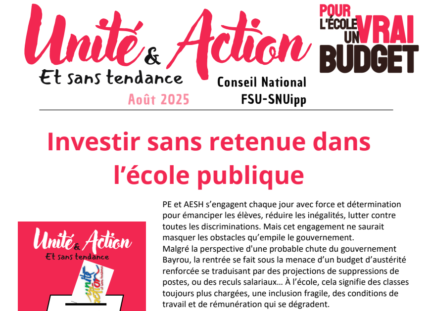 Bulletin du CN d’aout 2025