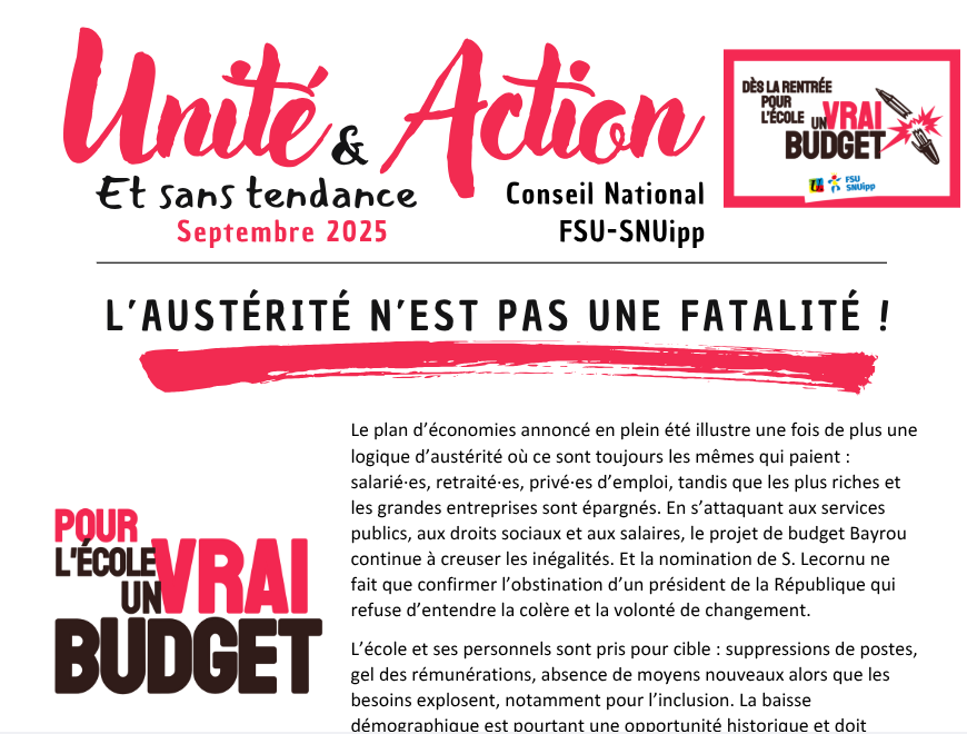 Bulletin du CN de septembre 2025