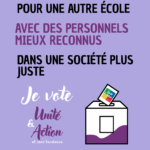 visuel pour une autre école avec des personnels mieux payés dans une société plus juste