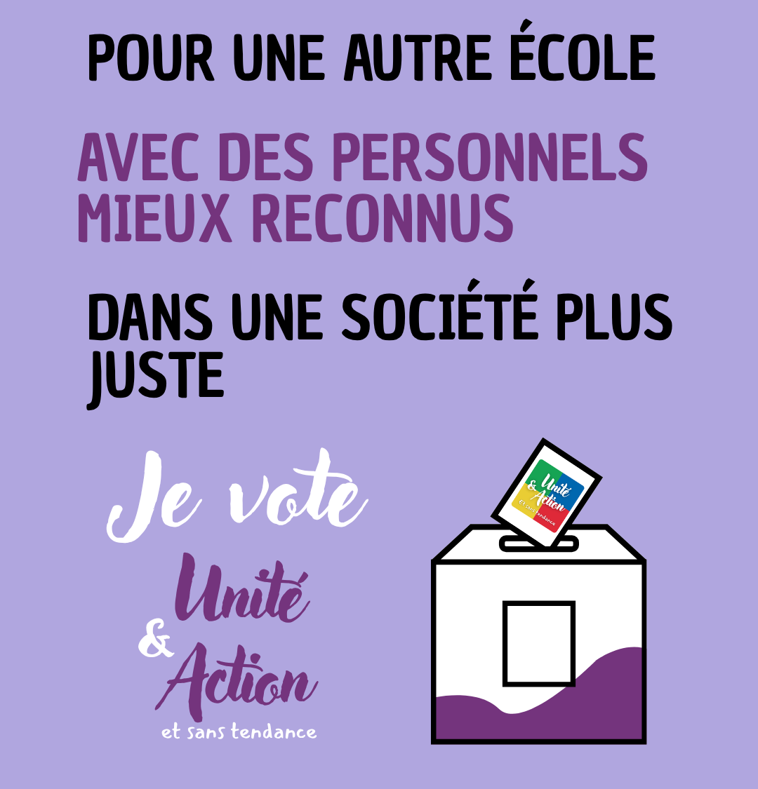 Que des bonnes raisons de voter et faire voter UA&ST