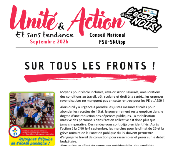 Bulletin du CN de septembre 2026